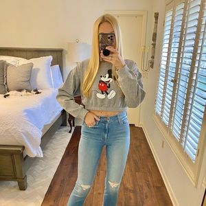 Cropped Mickey Mouse Sweatshirt